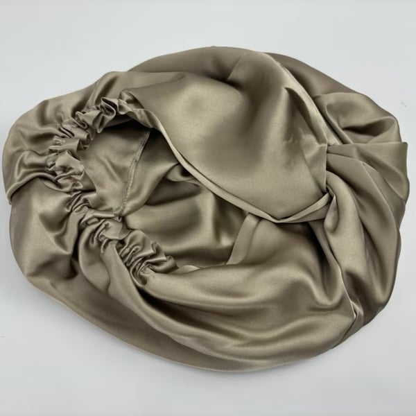 100 % silkkistä unimyssyä, kaksikerroksinen silkkiyömyssy Apricot