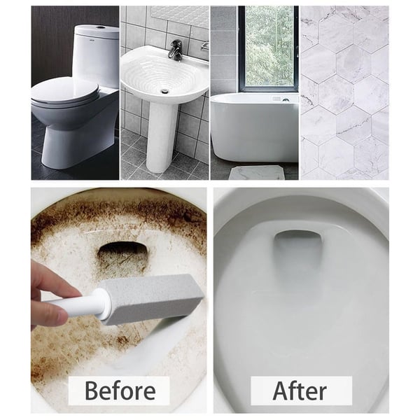 3-pak toiletbørste med pimpsten Grey