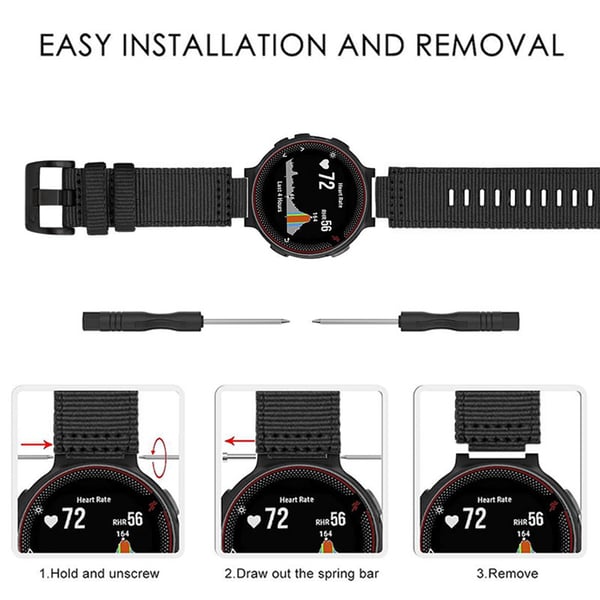 Nylon kellon ranneke Garminille Black