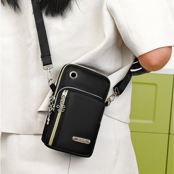 Crossbody laukku Oxford kangasta Black