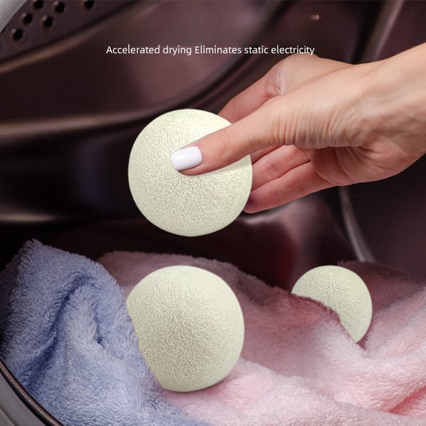 2-pack Ulltorkbollar - Naturlig Mjukgörare, Antistatisk & Snabbare Torkning S