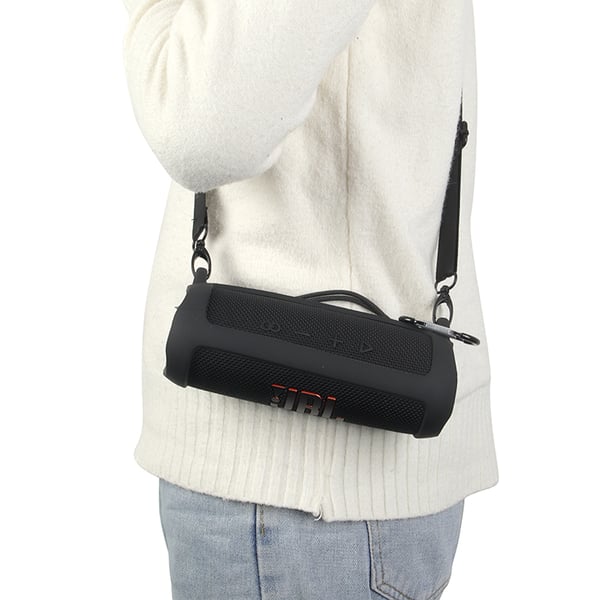JBL Flip 6 silikonisuojakotelo olkahihnalla Black