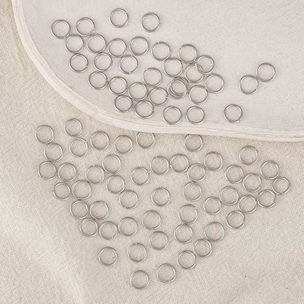 Metallringar, 100-pack Silver