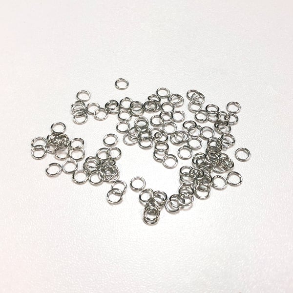Metallringar, 100-pack Silver