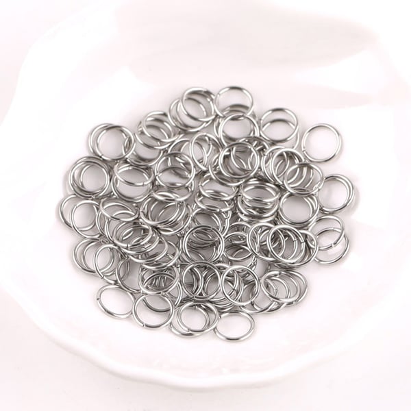 Metallringar, 100-pack Silver