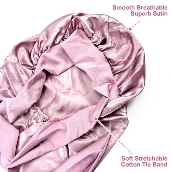 Satiini unimyssy rusetilla PinkGold