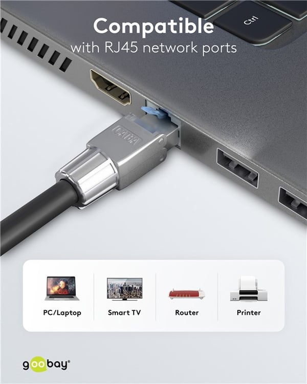 CAT 6A skjermet RJ45-kontakt STP, for verktøyfri montering