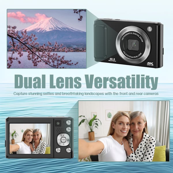 4K HD digitalkamera med stabilisering DC308 Black
