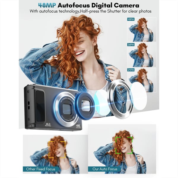4K HD digitalkamera med stabilisering DC308 Black