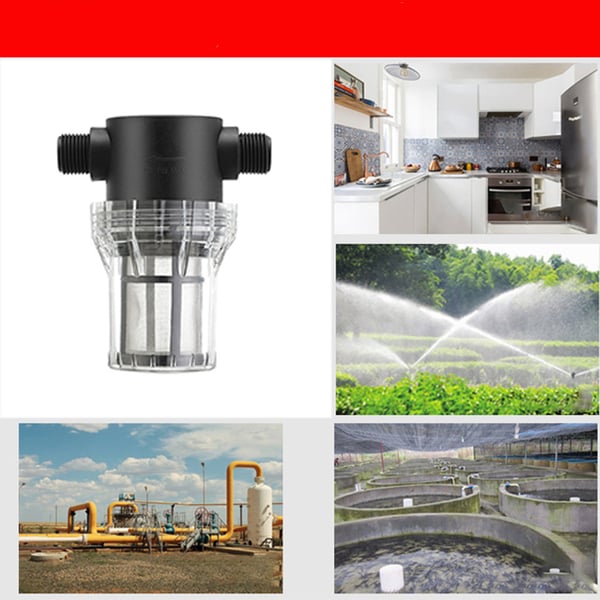 Højtflydende netfilter - 1/2" han-gevinds vandfilter 100 Mesh