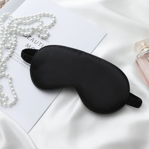 100 % silke søvnmaske for øynene Black
