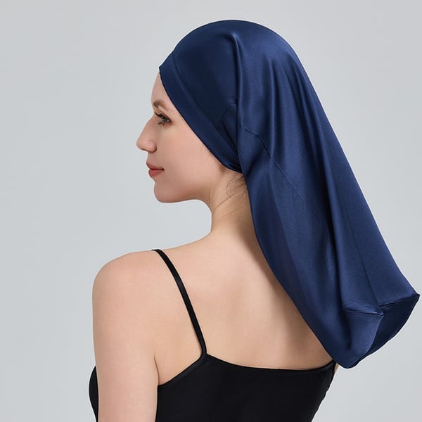 Säädettävä pitkä silkkiunimyssy NavyBlue