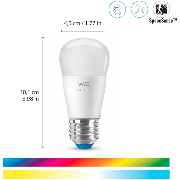 WiFi Smart LED E27 P45 40W 470lm Farge