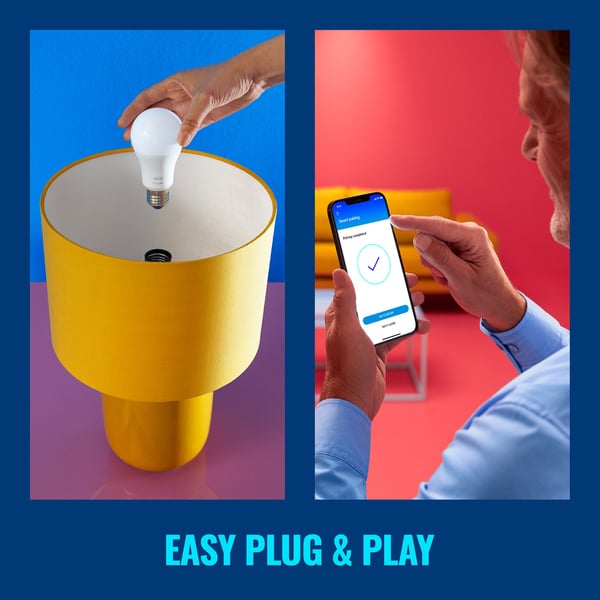 WiFi Smart LED E27 P45 40W 470lm Farge