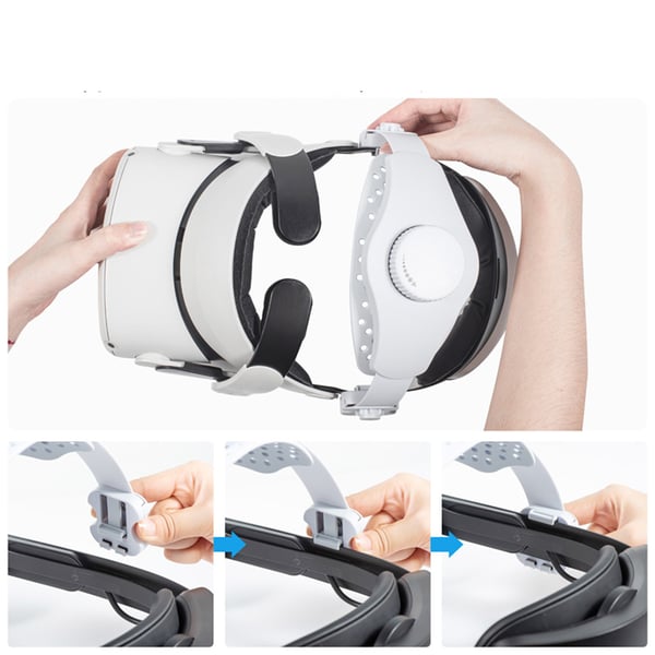 Justerbar hodestropp for VR-hodesett White