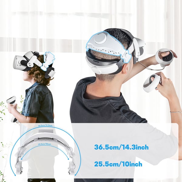 Justerbar hodestropp for VR-hodesett White