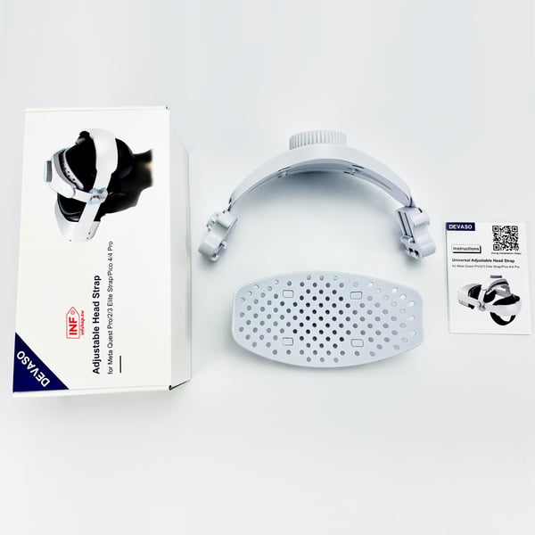 Justerbar hodestropp for VR-hodesett White