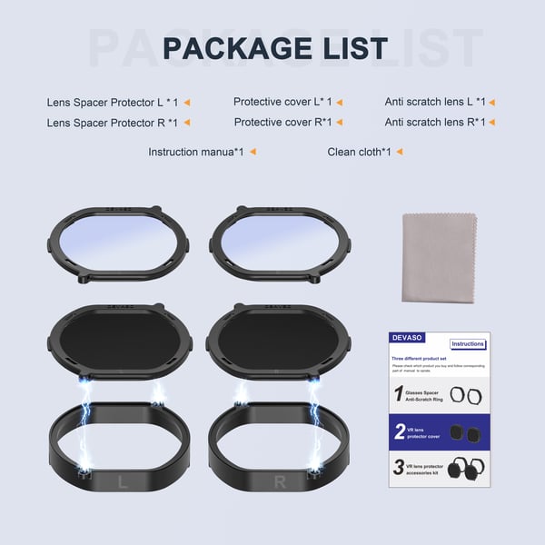 DEVASO Repfritt Skyddsringsfodral för PS VR2 Headset