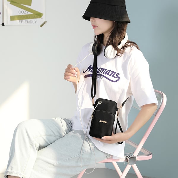Multifunktionel Crossbody Telefon Taske Black