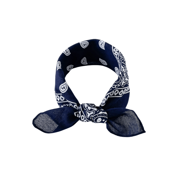 Stilfuldt firkantet tørklæde NavyBlue Stilfuldt firkantet tørklæde NavyBlue