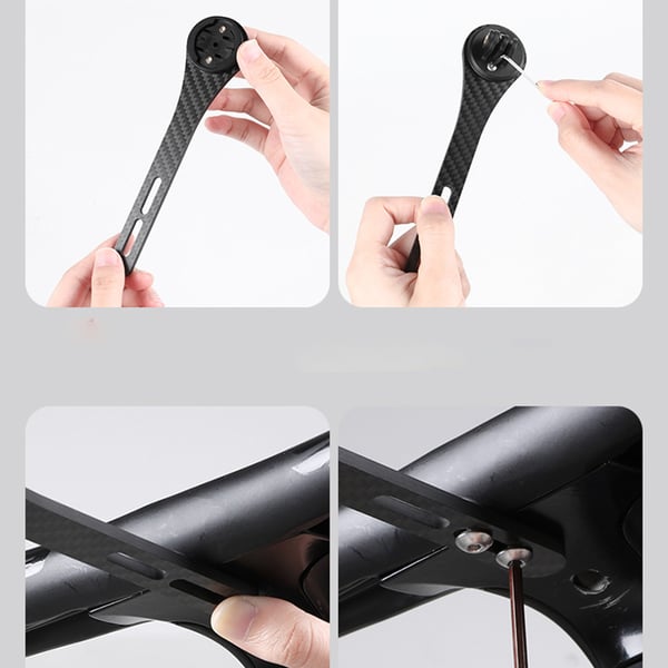 Sykkelfeste i karbonfiber for Garmin/Wahoo/Bryton