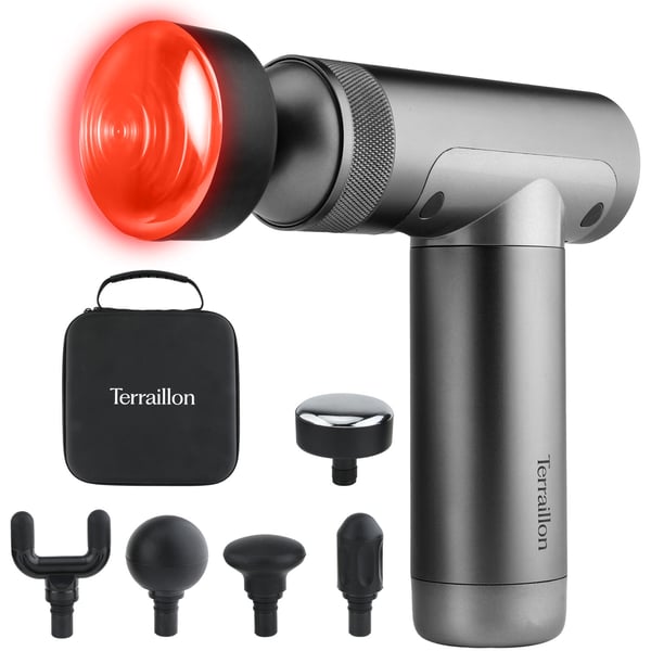 Massagepistol Muscle Massager med varme, 5 tilbehør