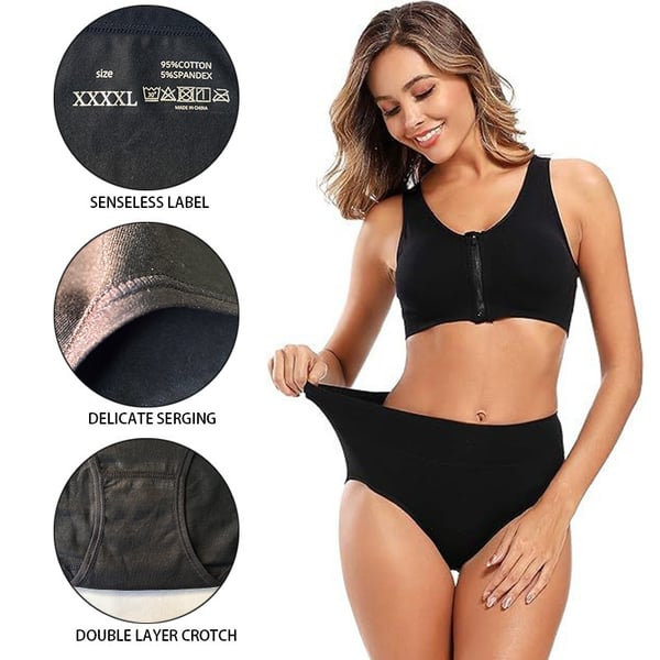 Højtaljede trusser (5-pak) Black XXL