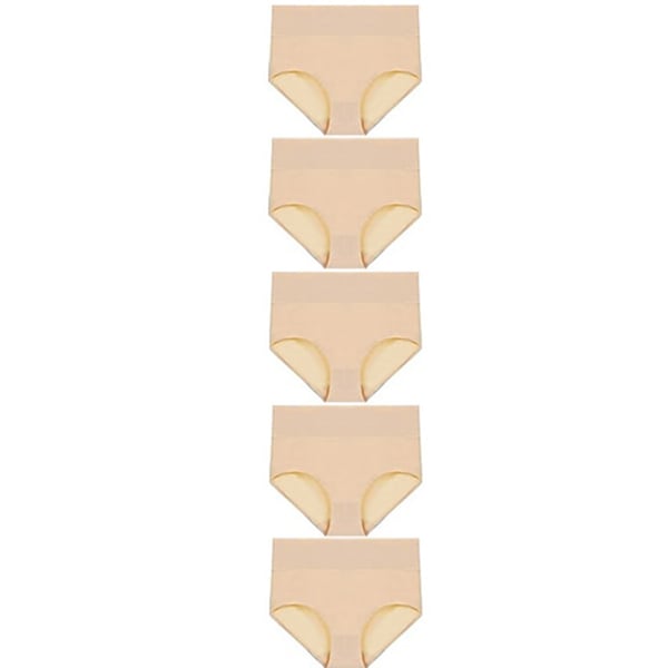Højtaljede trusser (5-pak) Beige S