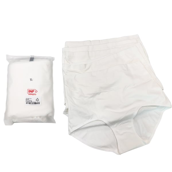 Højtaljede trusser (5-pak) White XL