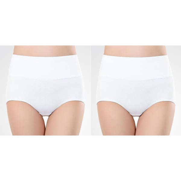 Højtaljede trusser (5-pak) White S
