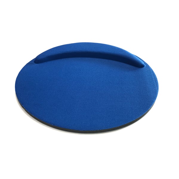 Ergonomisk rund musematte med håndleddsstøtte Blue