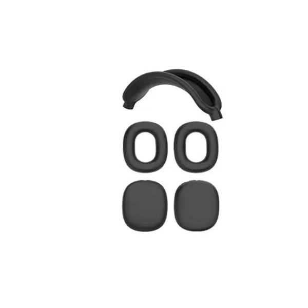Silikonbeskyttelse for AirPods Max hodetelefoner og bøyle Black