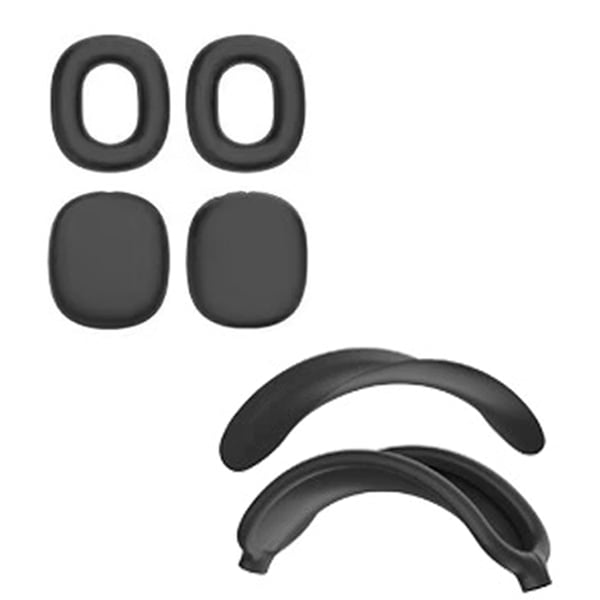 Silikonbeskyttelse for AirPods Max hodetelefoner og bøyle Black