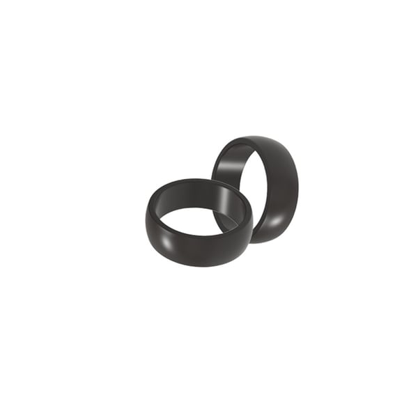 Universal silikone ring til beskyttelse af originale ringe Black 10#26.4*8mm