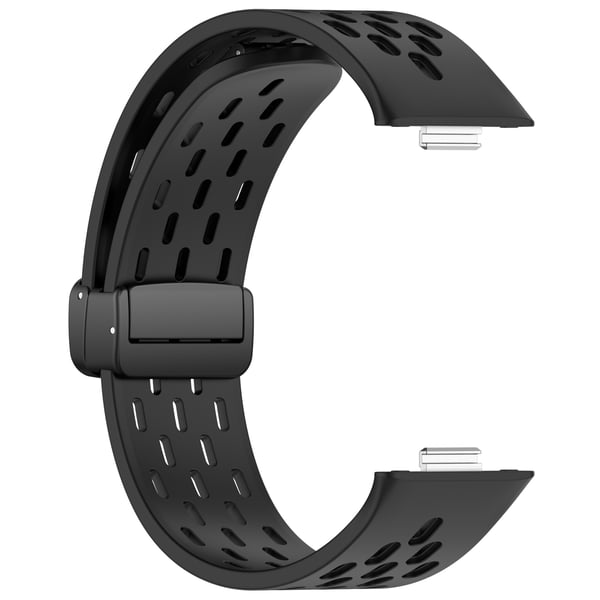 Huawei Watch Fit 3 Pustende silikonrem med magnetisk spenne Black