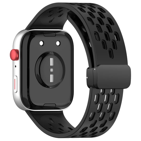 Huawei Watch Fit 3 Pustende silikonrem med magnetisk spenne Black