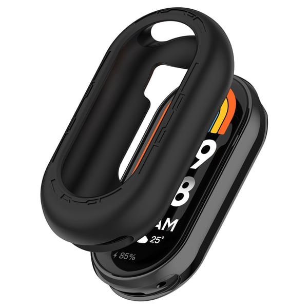 Silikonbeskyttelsesdeksel til Xiaomi Mi Band 9/9 NFC Black