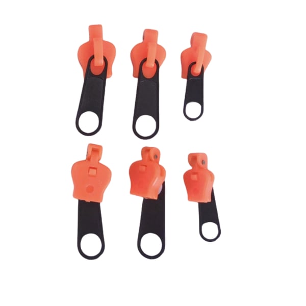 Glidelåsreparasjonssett, 6-pack, Universal Glidelåsfikser Orange