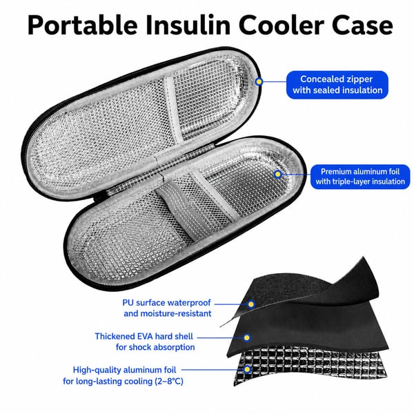 Bærbar insulin køletaske S