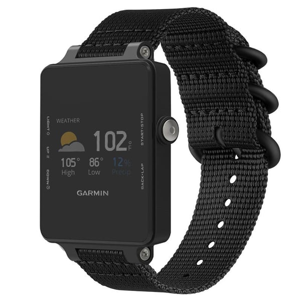 Nailonranneke Garmin Vivoactive Acetate -kellolle Black