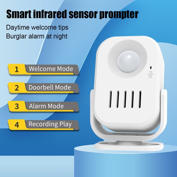 Sensoralarm med fjernkontroll (batterier inkludert)
