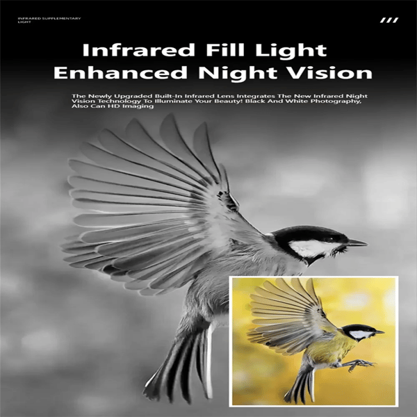 Dark Vision-kamera med 50x zoom og 1080P video