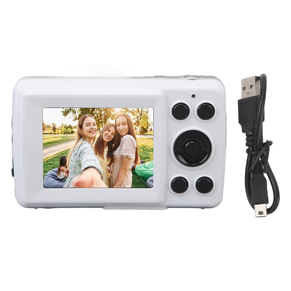 Kompakt 16x optisk zoomkamera med 16MP sensor og 2,4" LCD White