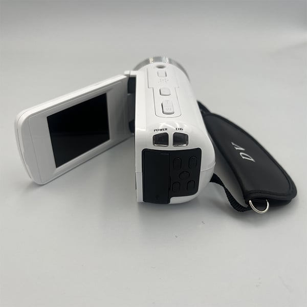 HD-digitalt kamera med vidvinkelobjektiv White