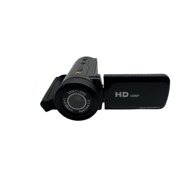 HD digitalkamera med vidvinkelobjektiv Black