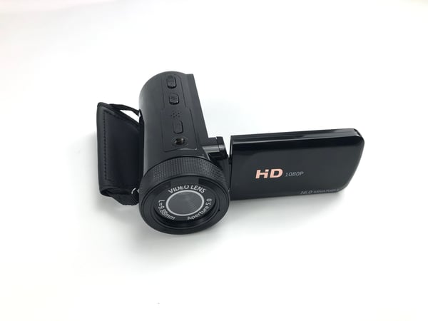HD digitalkamera med vidvinkelobjektiv Black