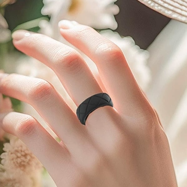Ringbeskyttelse til Oura Ring Gen 3 - Gennemsigtig silikonebeskyttelse til smart ring Black S