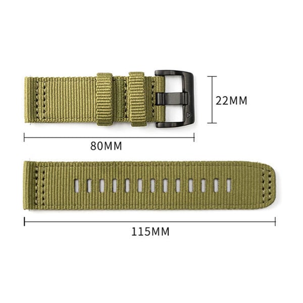 Nylon urrem til Garmin Forerunner 255/265/245 Smartwatch Green M