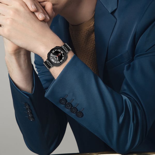 Rem i rustfritt stål til Samsung Galaxy Watch 7 47 mm Black