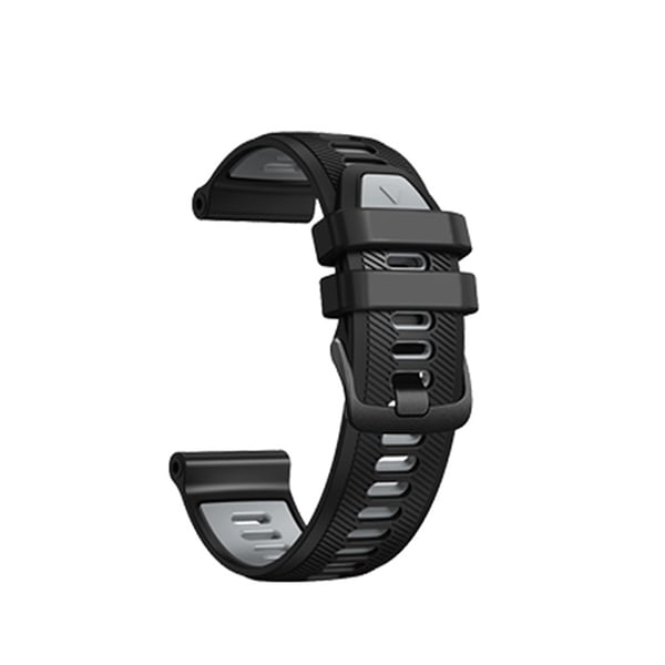 Silikoninen kellon ranneke Black+Grey